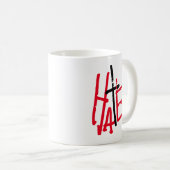 LIEBE HATE MOOD KAFFEETASSE (VorderseiteRechts)