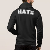 Liebe Hate Sleeveless Zip Hoodie (Schwarz) (Rückseite)