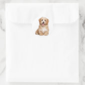 Liebe Havanese Tan Puppy Dog Hallo Runder Aufkleber (Tasche)