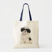Liebe Havanese Welpe Hund Leinwand Tasche (Vorne)
