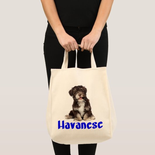 Liebe Havanese Welpe Hund Tote Tasche (Vorderseite (Produkt))