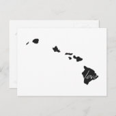 Liebe Hawaii Karte Gestaltete antike schwarze Tafe (Vorne/Hinten)