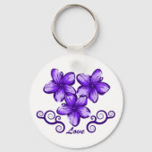 Liebe Hawaii Plumeria Schlüsselanhänger (Vorderseite)