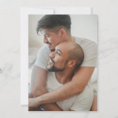 Liebe Heart and Rainbow Gay Wedding Einladung (Rückseite)