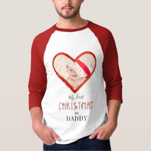 Liebe Heart Baby Foto meine 1. Weihnachtszeit als T-Shirt