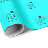 Liebe Heart Balloon Wedple Couple Geschenkpapier (Rolleneckpunkt)