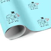 Liebe Heart Balloon Wedple Couple Geschenkpapier (Rolleneckpunkt)