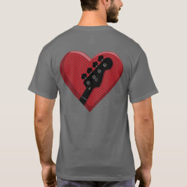 Liebe Heart Bass Guitar und Amp Grill Music T-Shirt
