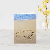 Liebe Heart Beach Karte (Gelbe Blume)