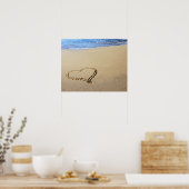 Liebe Heart Beach Poster (Küche)