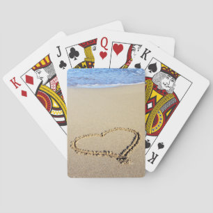 Liebe Heart Beach Spielkarten