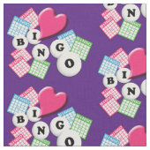 Liebe Heart Bingo Stoff (Nahaufnahme)