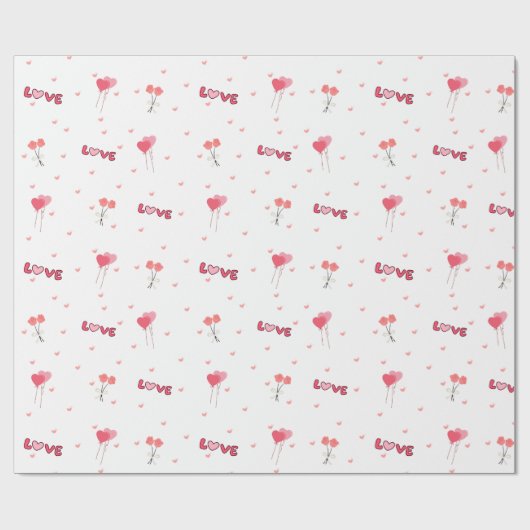 Liebe Heart Blume Packpapier (Flach)