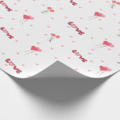 Liebe Heart Blume Packpapier (Ecke)