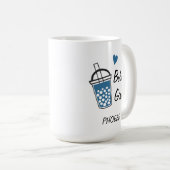 Liebe Heart Boba Girl Custom Personalisiert Novell Kaffeetasse (VorderseiteRechts)