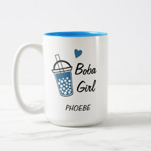 Liebe Heart Boba Girl Custom Personalisiert Novell Zweifarbige Tasse