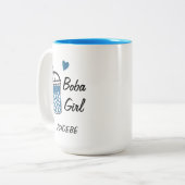 Liebe Heart Boba Girl Custom Personalisiert Novell Zweifarbige Tasse (Vorderseite Links)