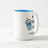 Liebe Heart Boba Girl Custom Personalisiert Novell Zweifarbige Tasse (VorderseiteRechts)