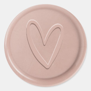 Liebe Heart Café Mocca Wax Siegel Sticker