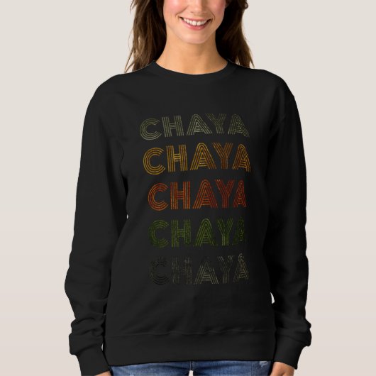 Liebe Heart Chaya Grungevintage Style Black Chaya Sweatshirt (Vorderseite)