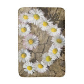 Liebe Heart Daisies Bath Mat Badematte (Vorderseite Vertikal)
