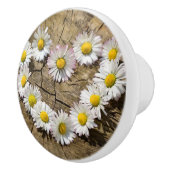 Liebe Heart Daisies Keramikknauf (Rechts)