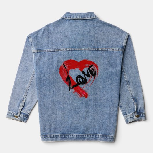 Liebe Heart Denim Jacket Jeansjacke (Rückseite)