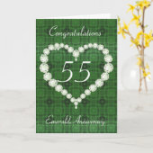 Liebe Heart Diamond Emerald Jubiläum Karte (Gelbe Blume)