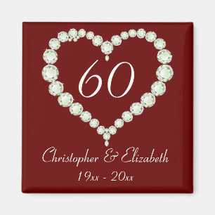 Liebe Heart Diamond Jubiläum Memento Magnet