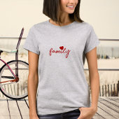 Liebe Heart Family Graphic T - Shirt