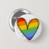 Liebe Heart Gay Rainbow LGBTQ Schlüsselanhänger Button (Vorne & Hinten)