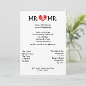 Liebe Heart Gay Wedding Einladung (Stehend Vorderseite)