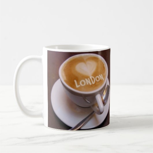 Liebe Heart London Cappuccino Kaffee Tasse (Links)