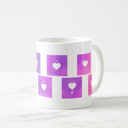 Liebe Heart Music Notation Kaffeetasse (VorderseiteRechts)