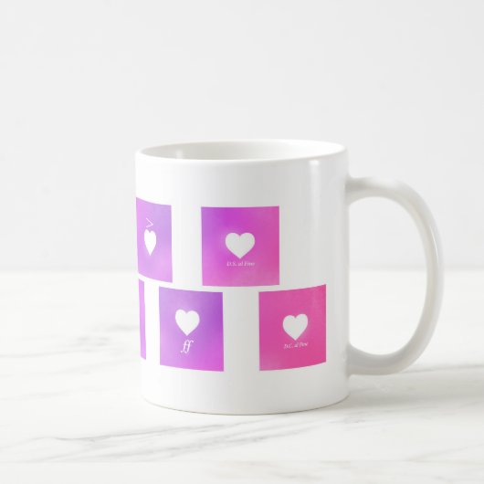 Liebe Heart Music Notation Kaffeetasse (Rechts)