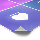 Liebe Heart Music Notation Poster (Ecke)