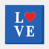 LIEBE Heart Navy Blue Magnet (Vorne)