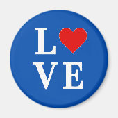 LIEBE Heart Navy Blue Magnet (Vorne)