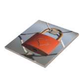 Liebe Heart Padlock Fliese (Seite)