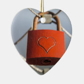 Liebe Heart Padlock Keramikornament (Rechts)
