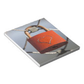 Liebe Heart Padlock Notizblock (angewinkelt)