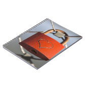 Liebe Heart Padlock Notizblock (Linke Seite)