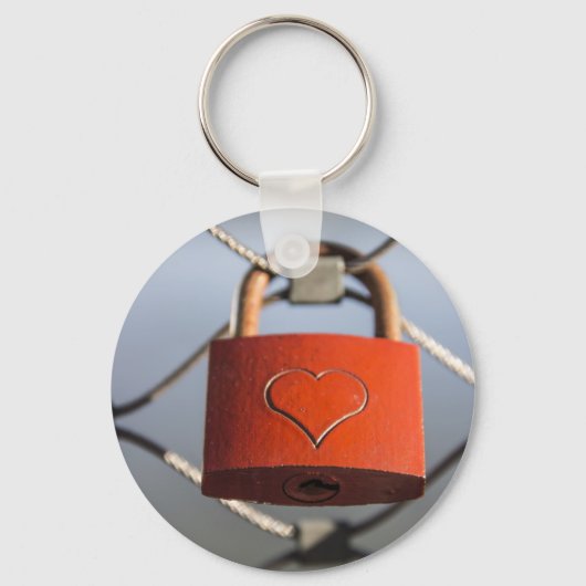 Liebe Heart Padlock Schlüsselanhänger (Vorderseite)