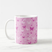 Liebe Heart Pink Butterfly Kaffeetasse (Links)