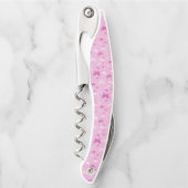 Liebe Heart Pink Butterfly Kellnermesser (Vorderseite)