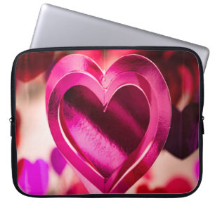 Liebe Heart Pink Valentinstag Jubiläum Laptopschutzhülle