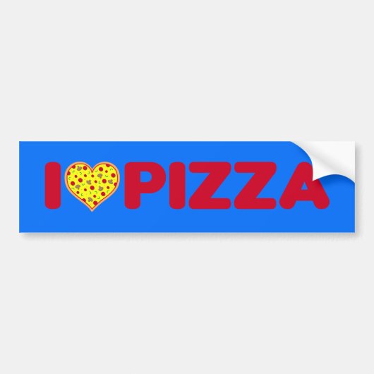Liebe Heart Pizza Addict Pizza Lieferung Typ Autoaufkleber (Vorne)