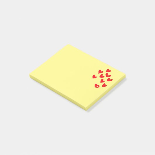 Liebe Heart Post It Notes Post-it Klebezettel (angewinkelt)