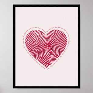 Liebe Heart Poster WallArt Wohngestaltung
