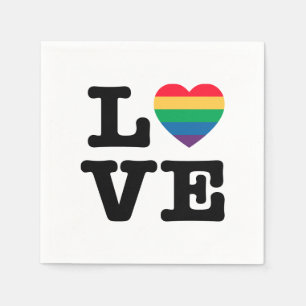 Liebe Heart Pride Paper Napkins Serviette